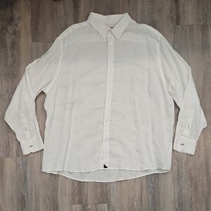 UNTUCKit Men's White Linen Button Down Shirt